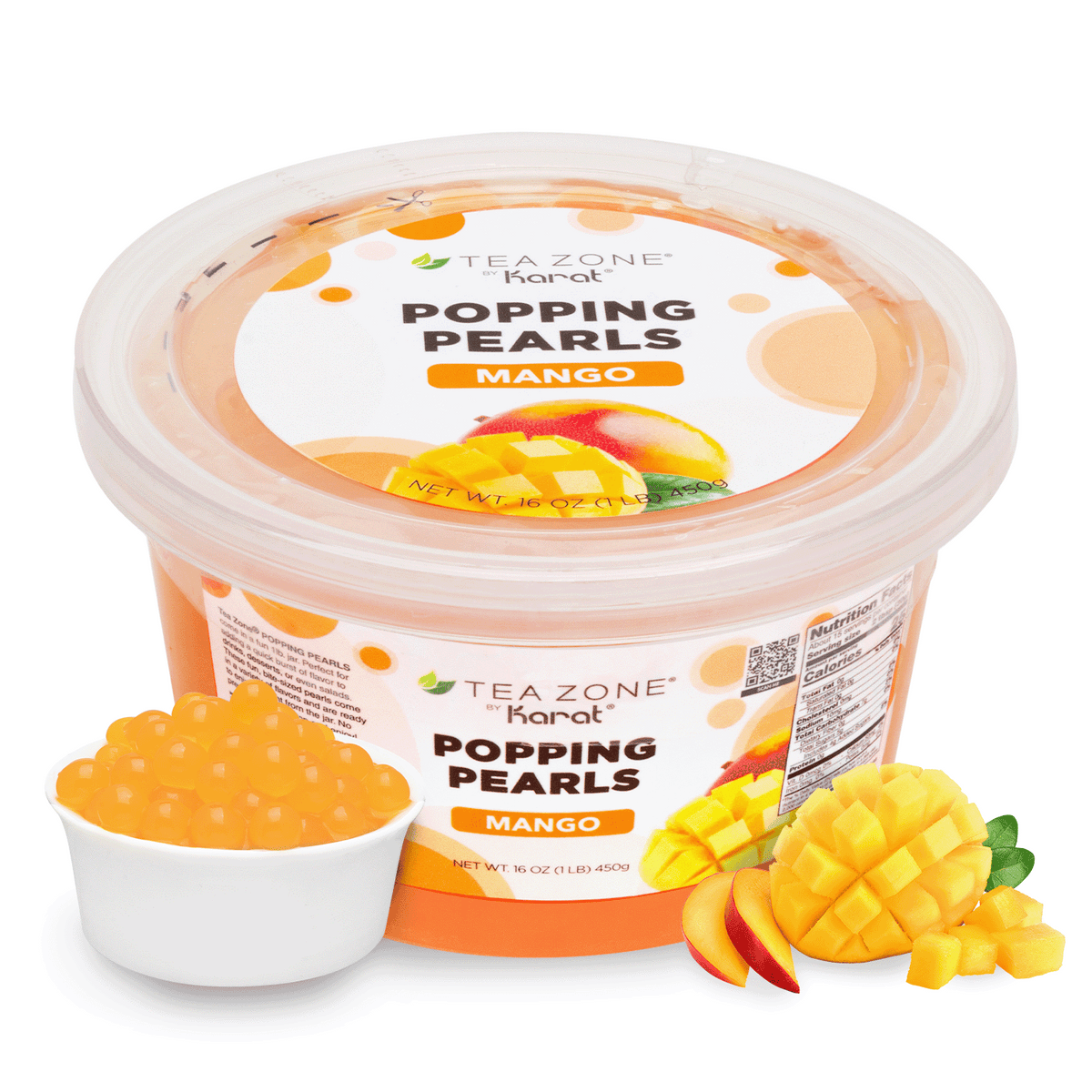 Mango Popping Pearls - Jar (1 lb)