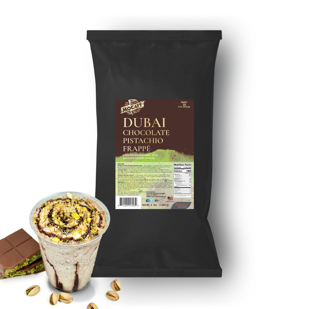 MoCafe BLENDED Frappe - Dubai Chocolate Pistachio - Bag (3lbs)