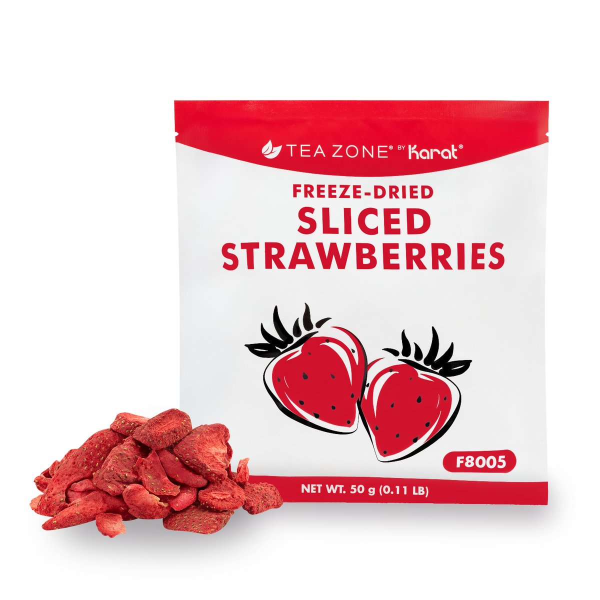 Tea Zone Freeze-Dried Strawberry, Sliced - Bag