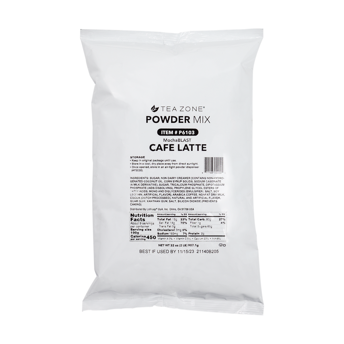 MochaBLAST Cafe Latte Powder - Bag (2 lbs)