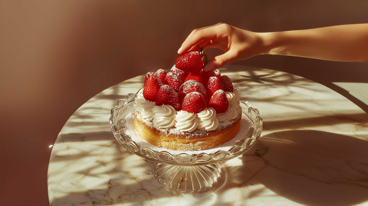Dessert prepared for a restaurant table