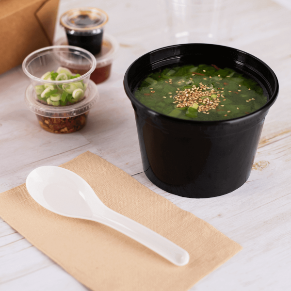 [1,000 ct] Med-Heavy Weight Asian Soup Spoon, White