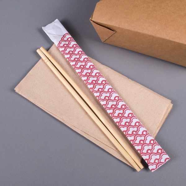 [1,000 Pairs] 9" Individually Wrapped Bamboo Chopsticks, Dynasty