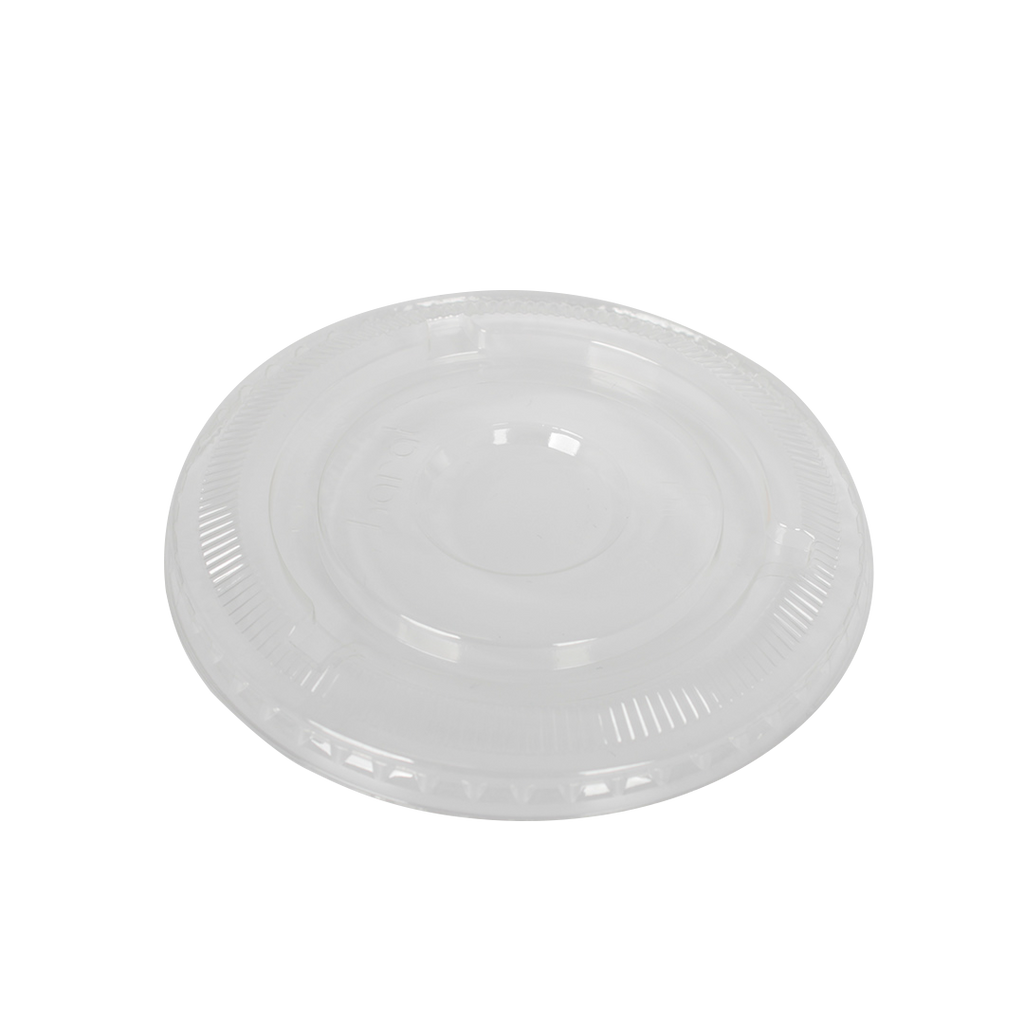 [1,000 ct] Plastic Cup Lids | 98 mm | PET | No Hole | Clear