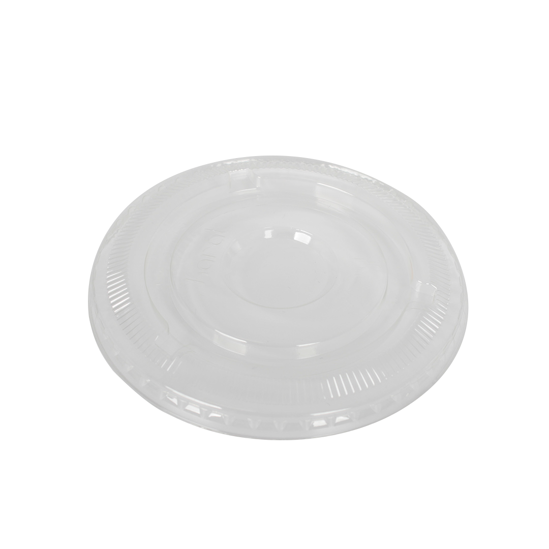 [1,000 ct] Plastic Cup Lids | 98 mm | PET | No Hole | Clear