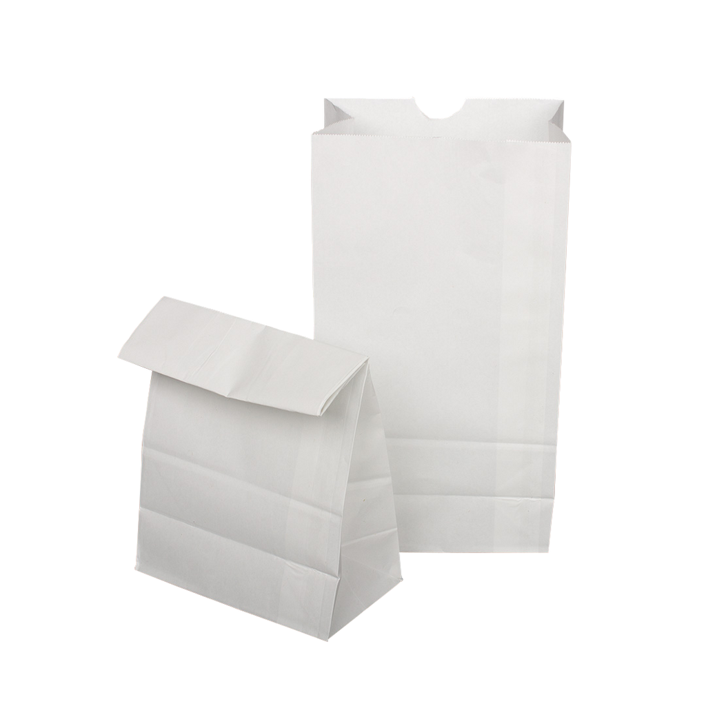 [2,000 ct] 4 lb Paper Bag, White