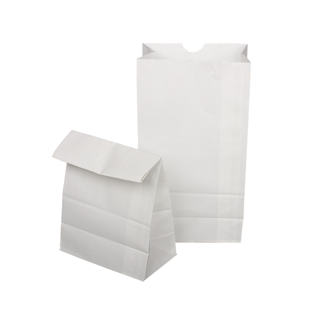 [2,000 ct] 4 lb Paper Bag, White