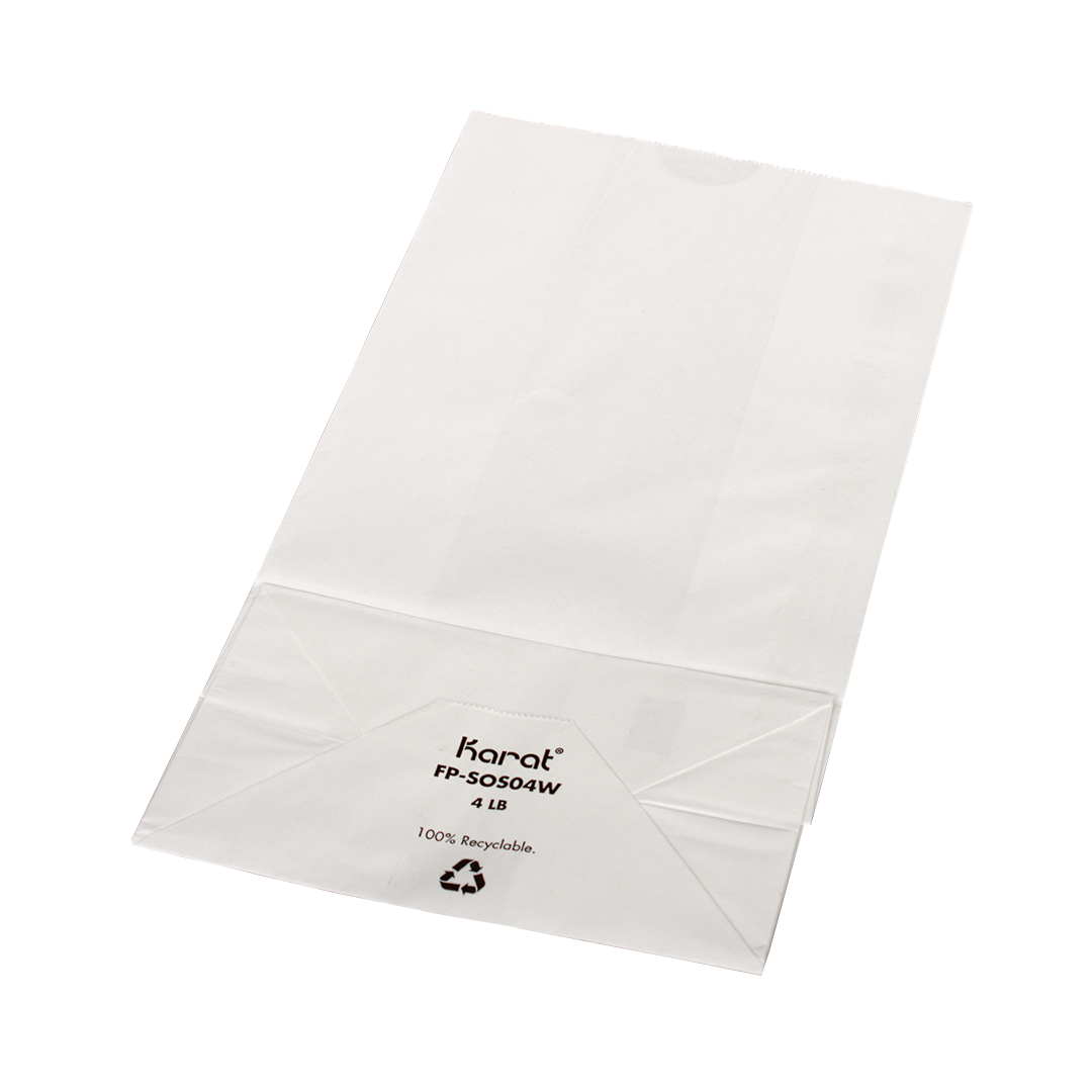 [2,000 ct] 4 lb Paper Bag, White