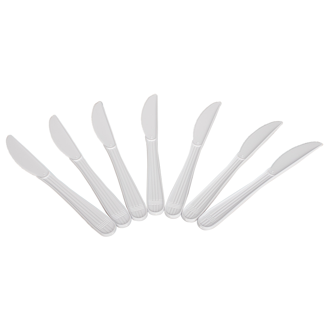 [1,000 ct] PP Plastic Premium Extra Heavy Weight Knives, White