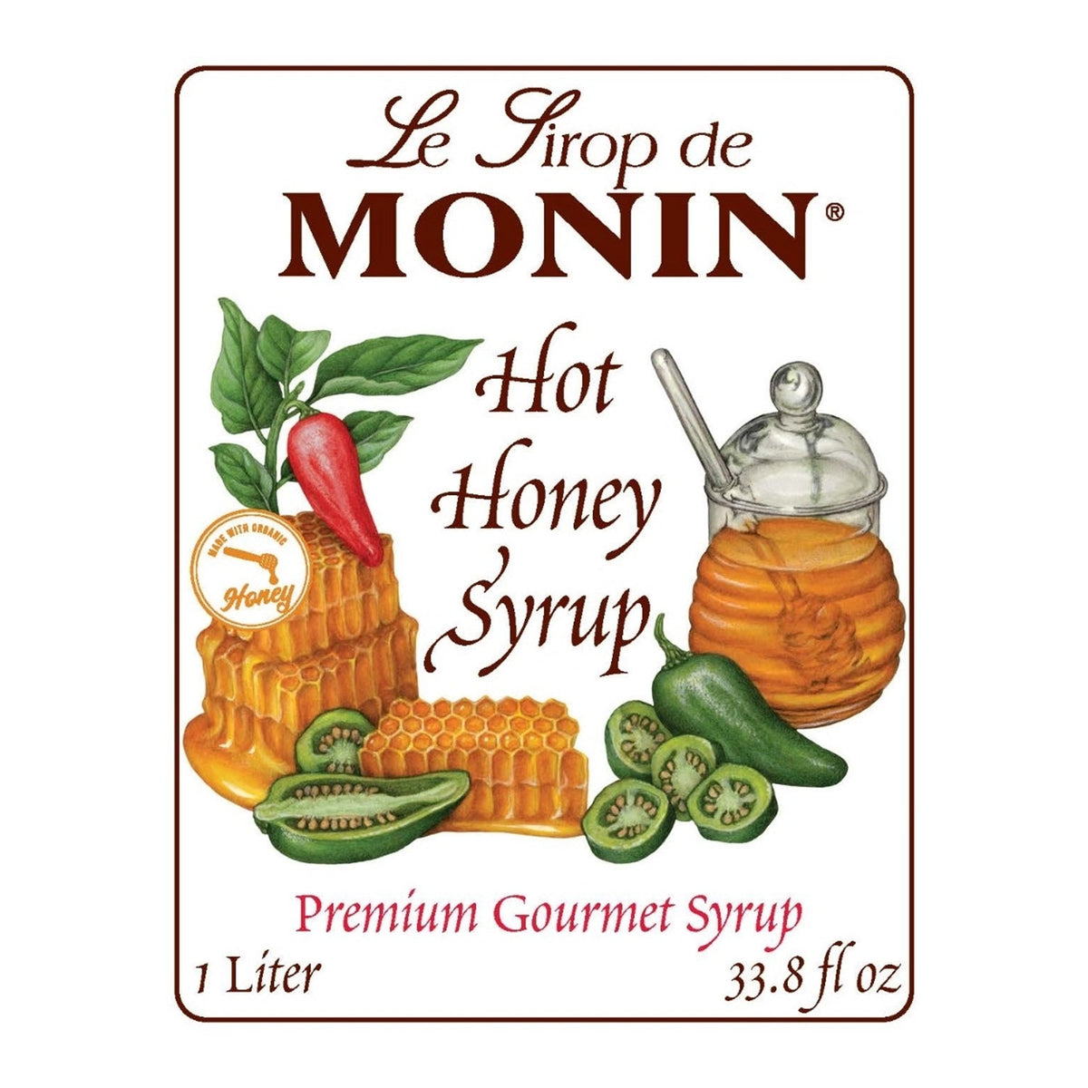 Monin Hot Honey Syrup - Bottle (1L)