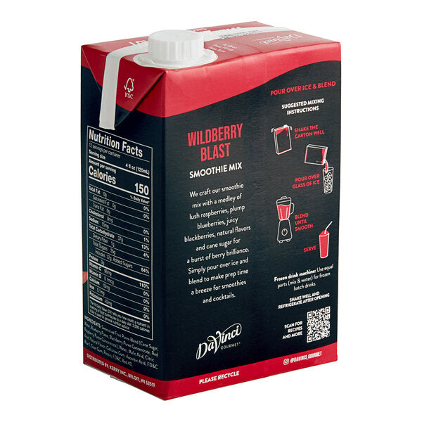 DaVinci Gourmet Wildberry Blast Real Fruit Smoothie - Carton (48oz)