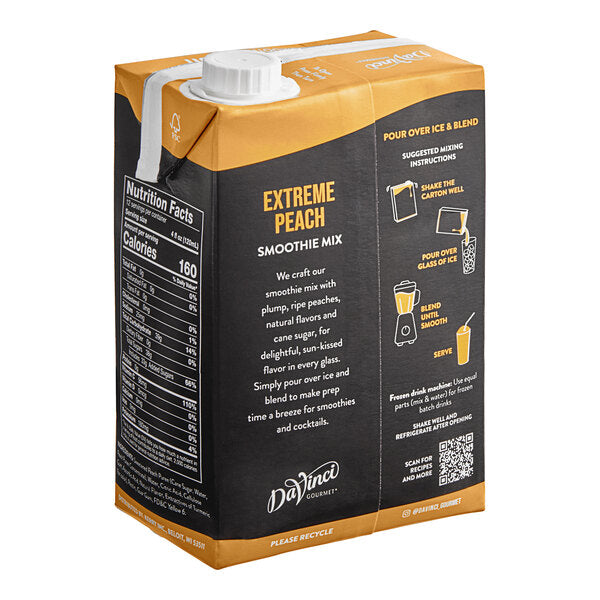 DaVinci Gourmet Extreme Peach Real Fruit Smoothie - Carton (48oz)