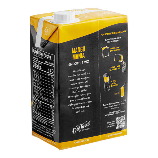DaVinci Gourmet Mango Mania Real Fruit Smoothie - Carton (48oz)