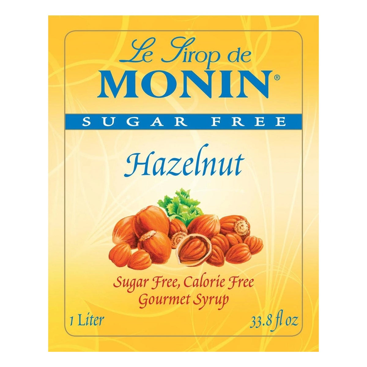 Monin Sugar Free Hazelnut Syrup - Plastic Bottle (1L)