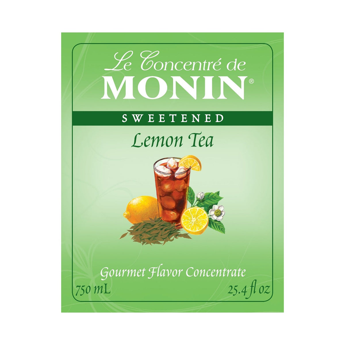 Monin Lemon Tea Concentrate Syrup - Glass Bottle (750mL)