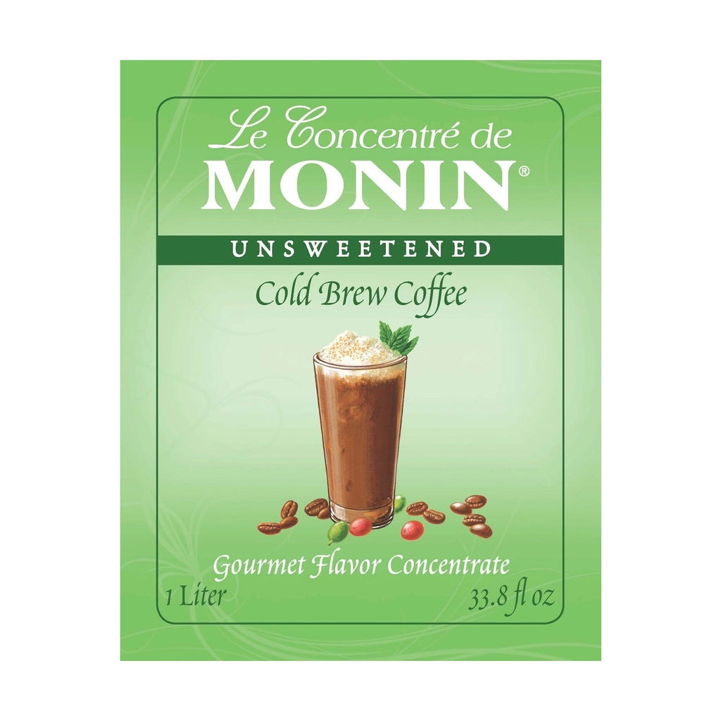 Monin True Brewed Espresso Concentrate (Unsweetened) - Plastic Bottle (1L)