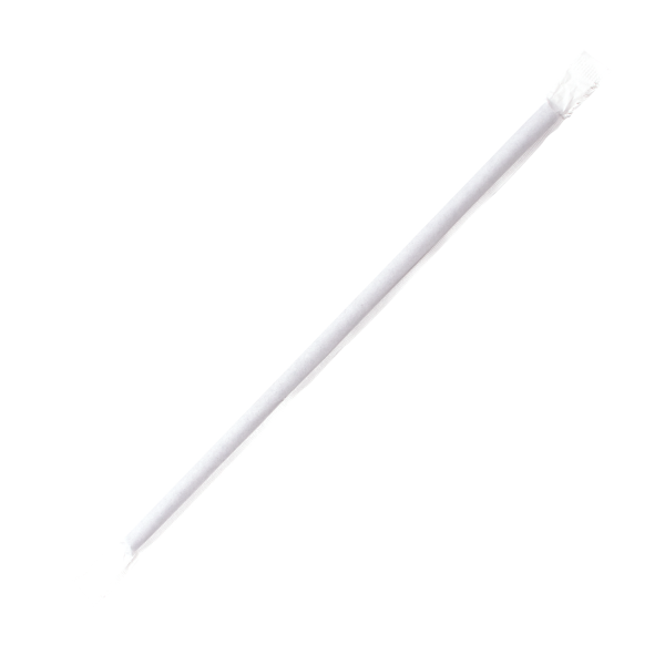[12,000 ct] Jumbo Straws | Individually Wrapped | Black (0.2" x 7.75")