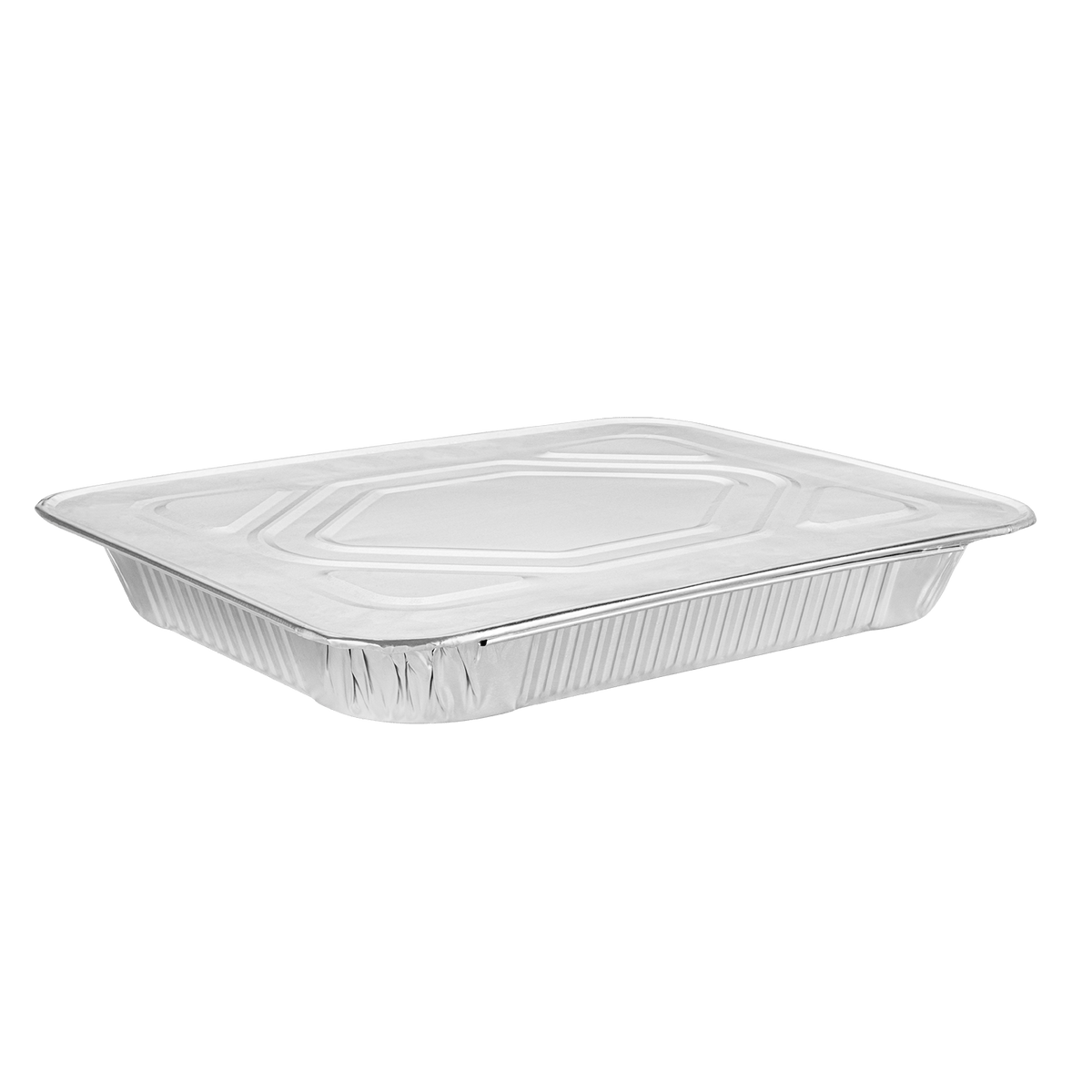 [100 ct] Half Size Heavy-Duty Aluminum Foil Steam Table Pan, Shallow Depth