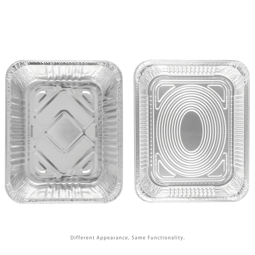 [100 ct] Half Size Heavy-Duty Aluminum Foil Steam Table Pan, Shallow Depth