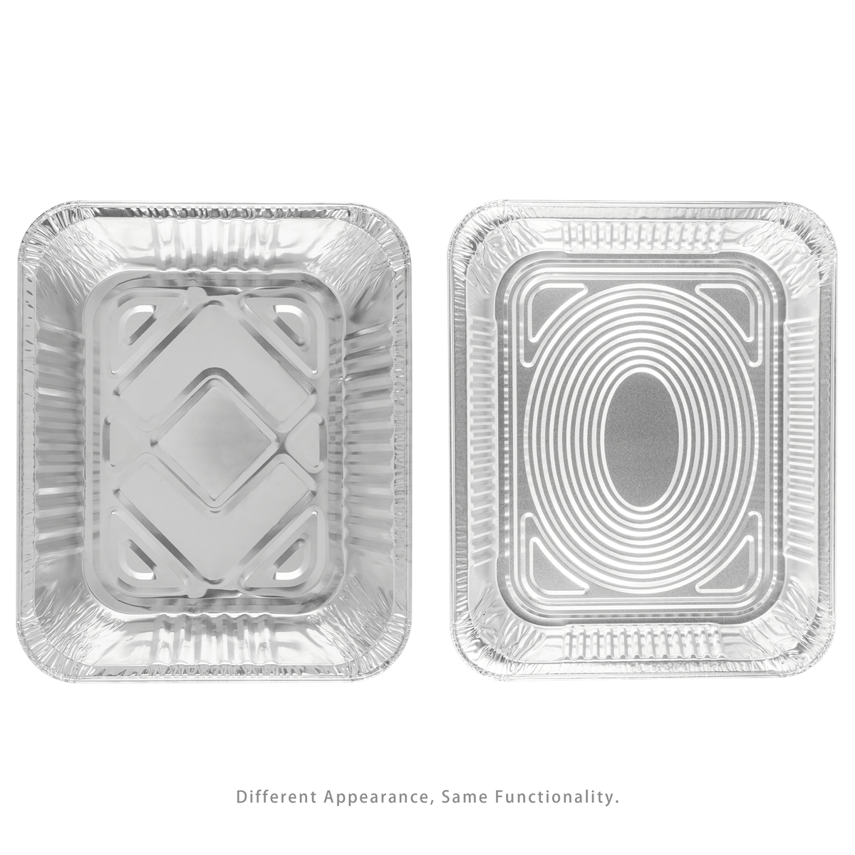 [100 ct] Half Size Heavy-Duty Aluminum Foil Steam Table Pan, Shallow Depth