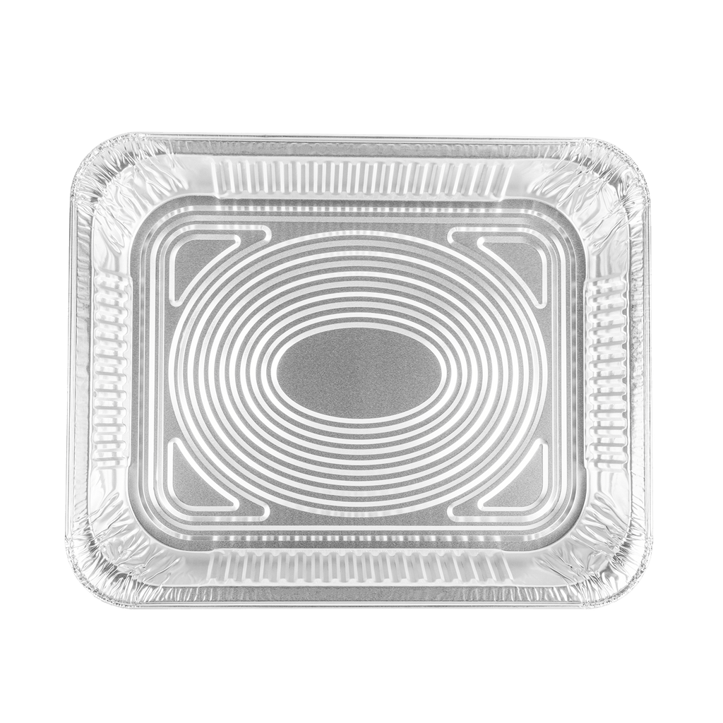 [100 ct] Half Size Heavy-Duty Aluminum Foil Steam Table Pan, Shallow Depth