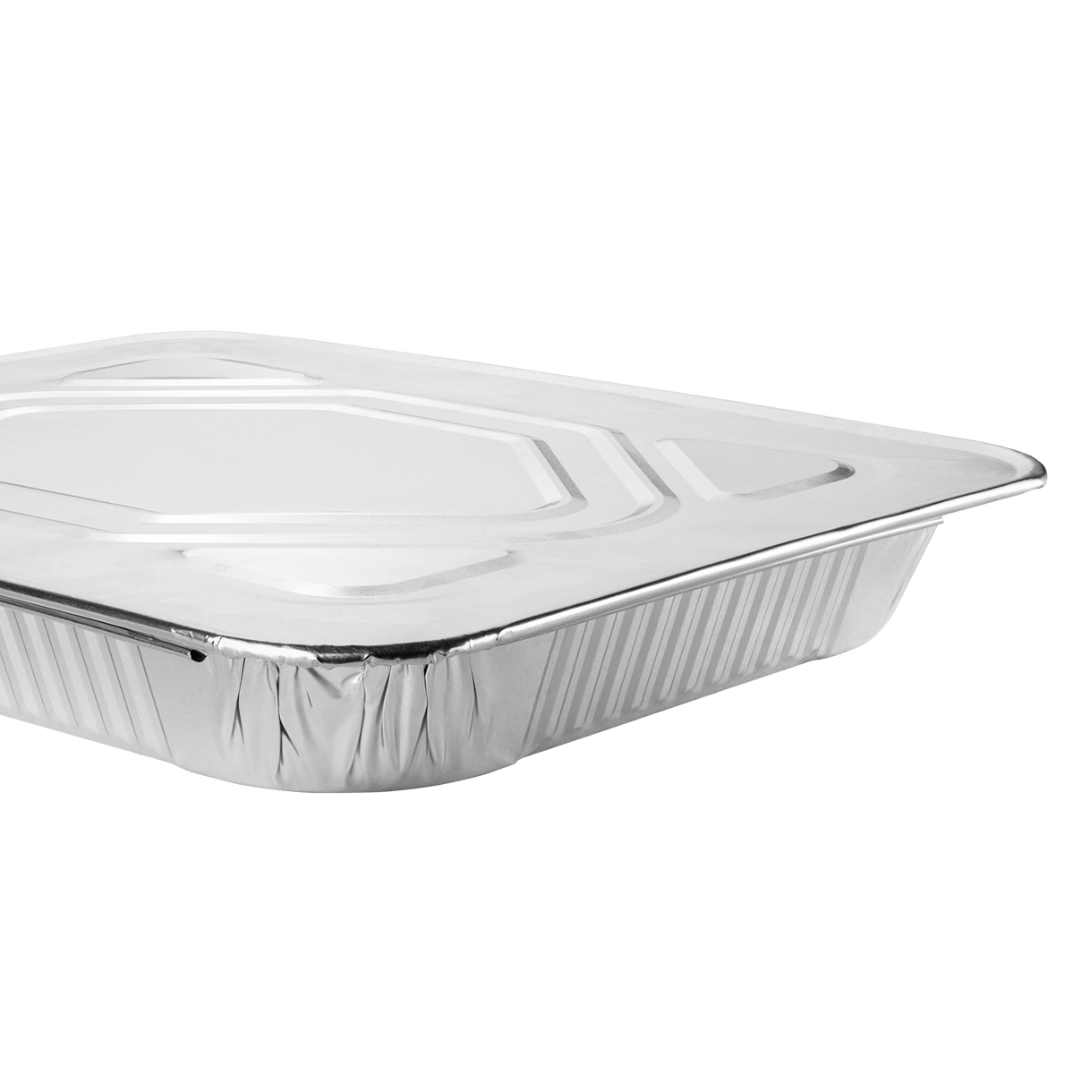 [100 ct] Half Size Heavy-Duty Aluminum Foil Steam Table Pan, Shallow Depth