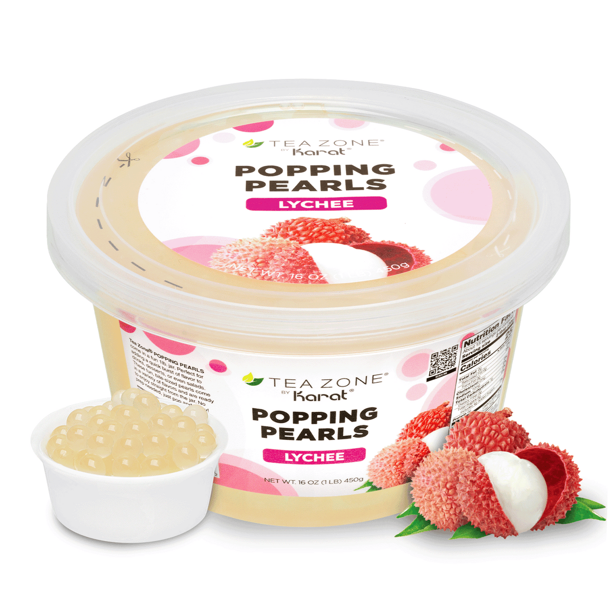 Lychee Popping Pearls - Jar (1 lb)