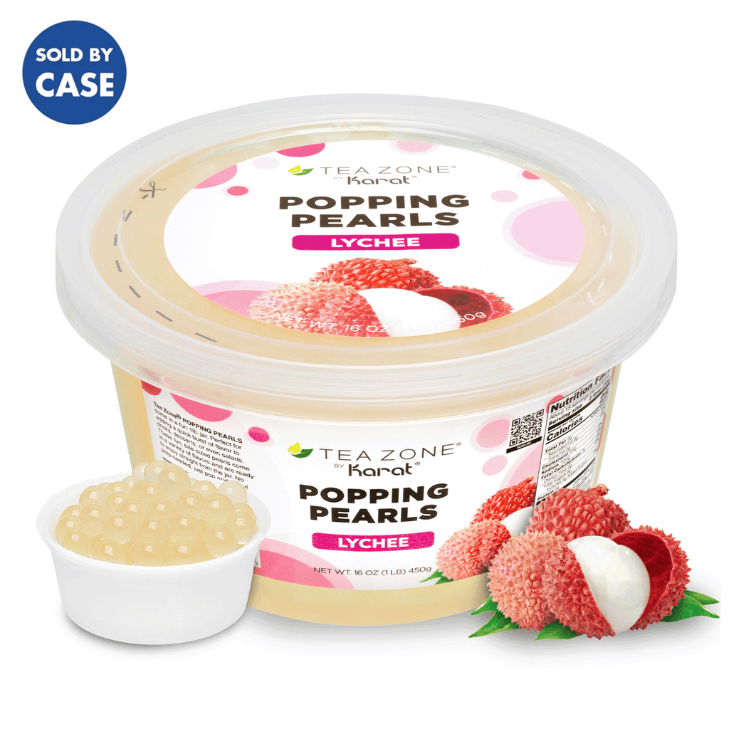 [12 Jars] Lychee Popping Pearls (1 lb each)