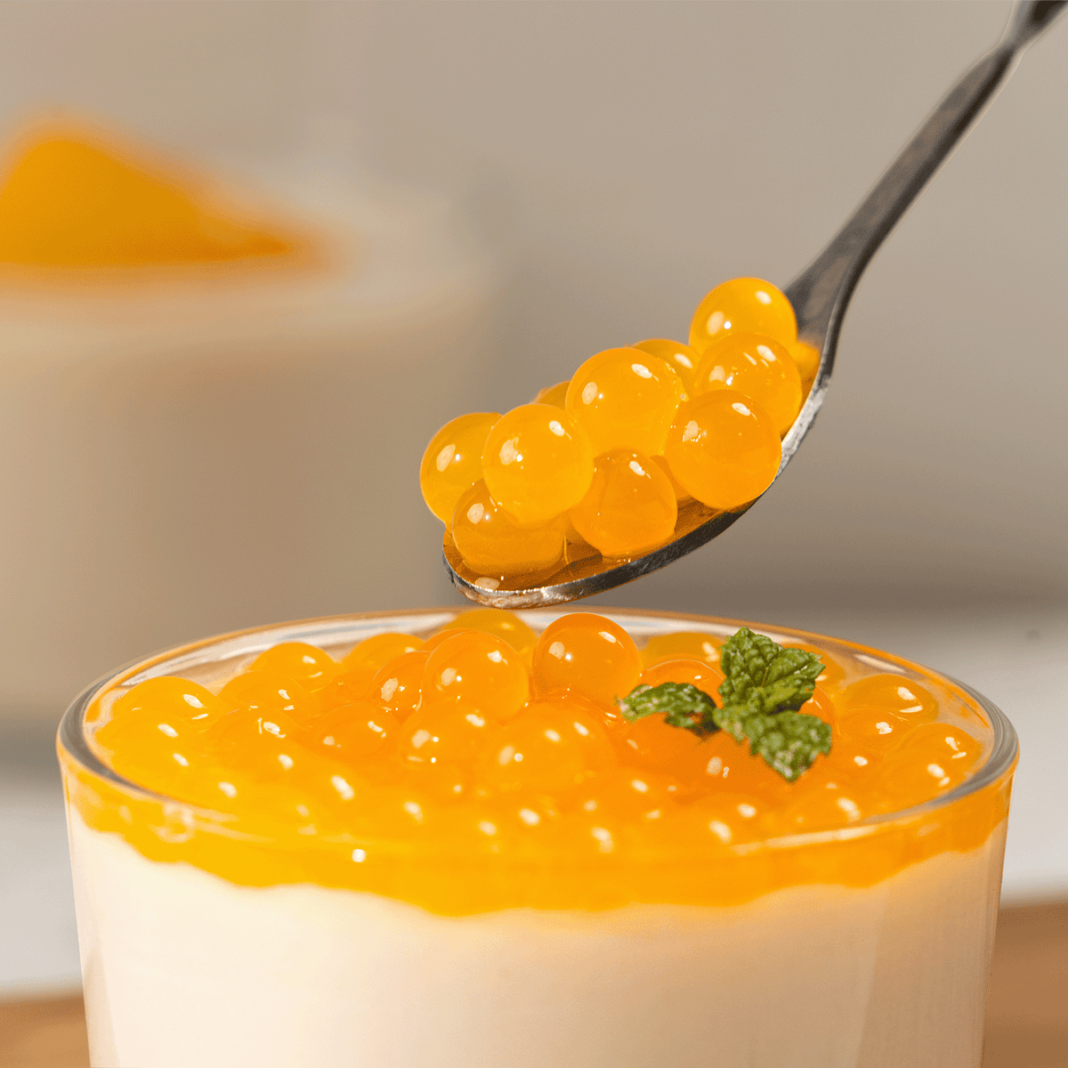 Mango Popping Pearls - Jar (1 lb)