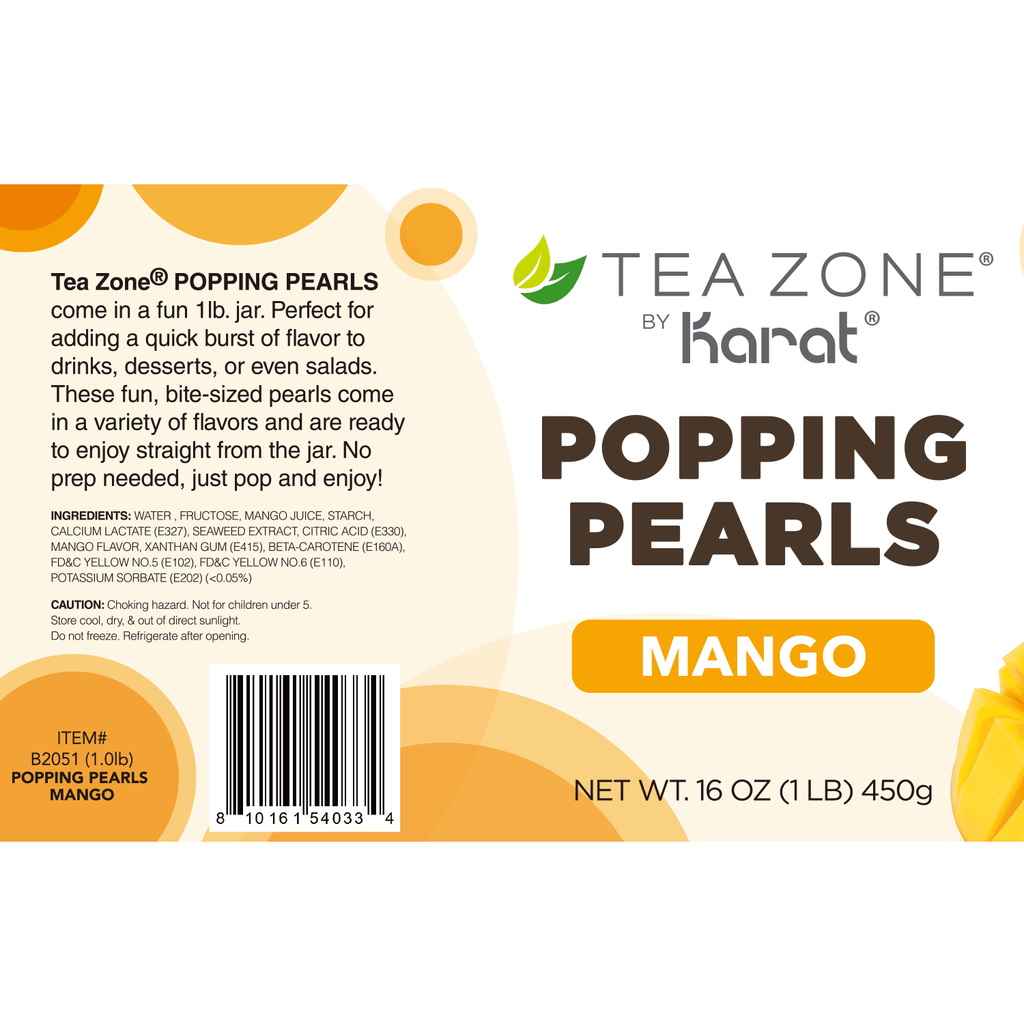 [12 Jars] Mango Popping Pearls (1 lb each)