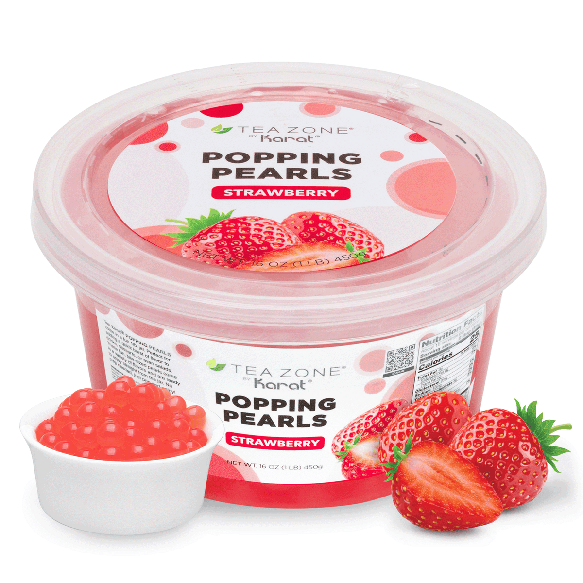 Strawberry Popping Pearls - Jar (1 lb)