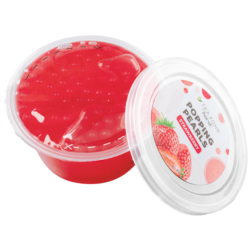 [12 Jars] Strawberry Popping Pearls (1 lb each)