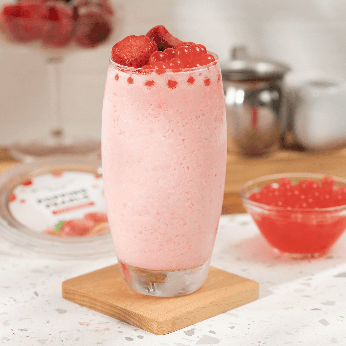 Strawberry Popping Pearls - Jar (2 lb)
