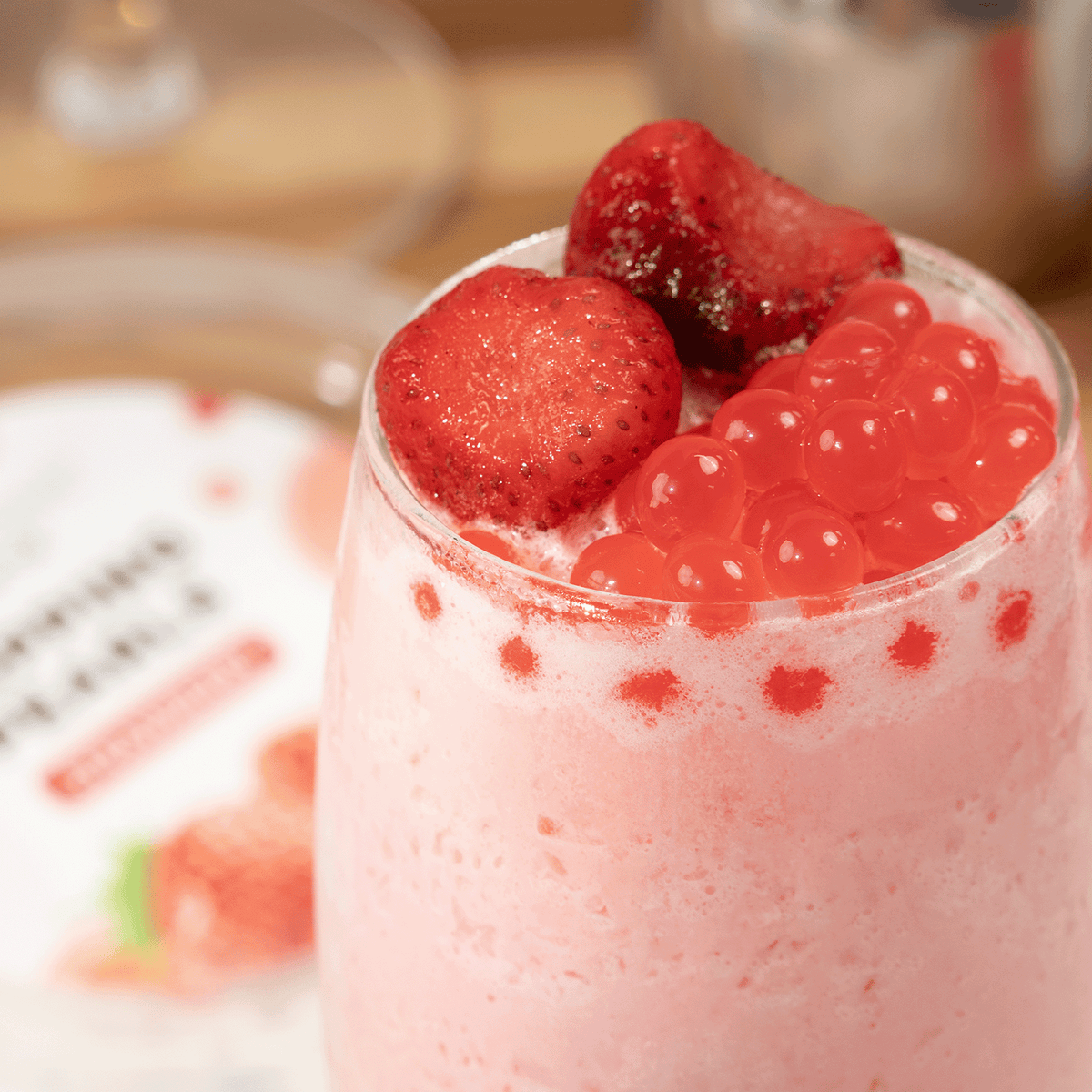 [12 Jars] Strawberry Popping Pearls (1 lb each)