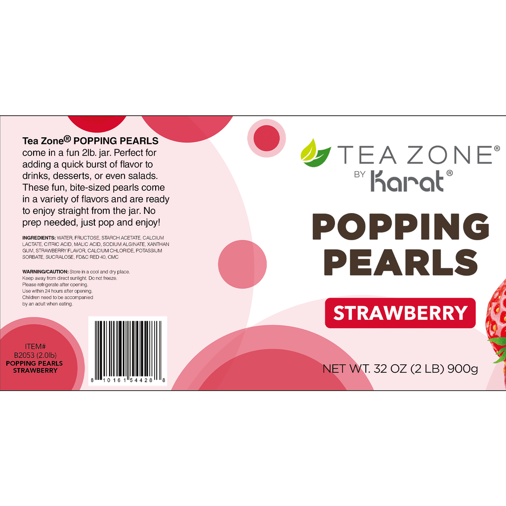 Strawberry Popping Pearls - Jar (2 lb)