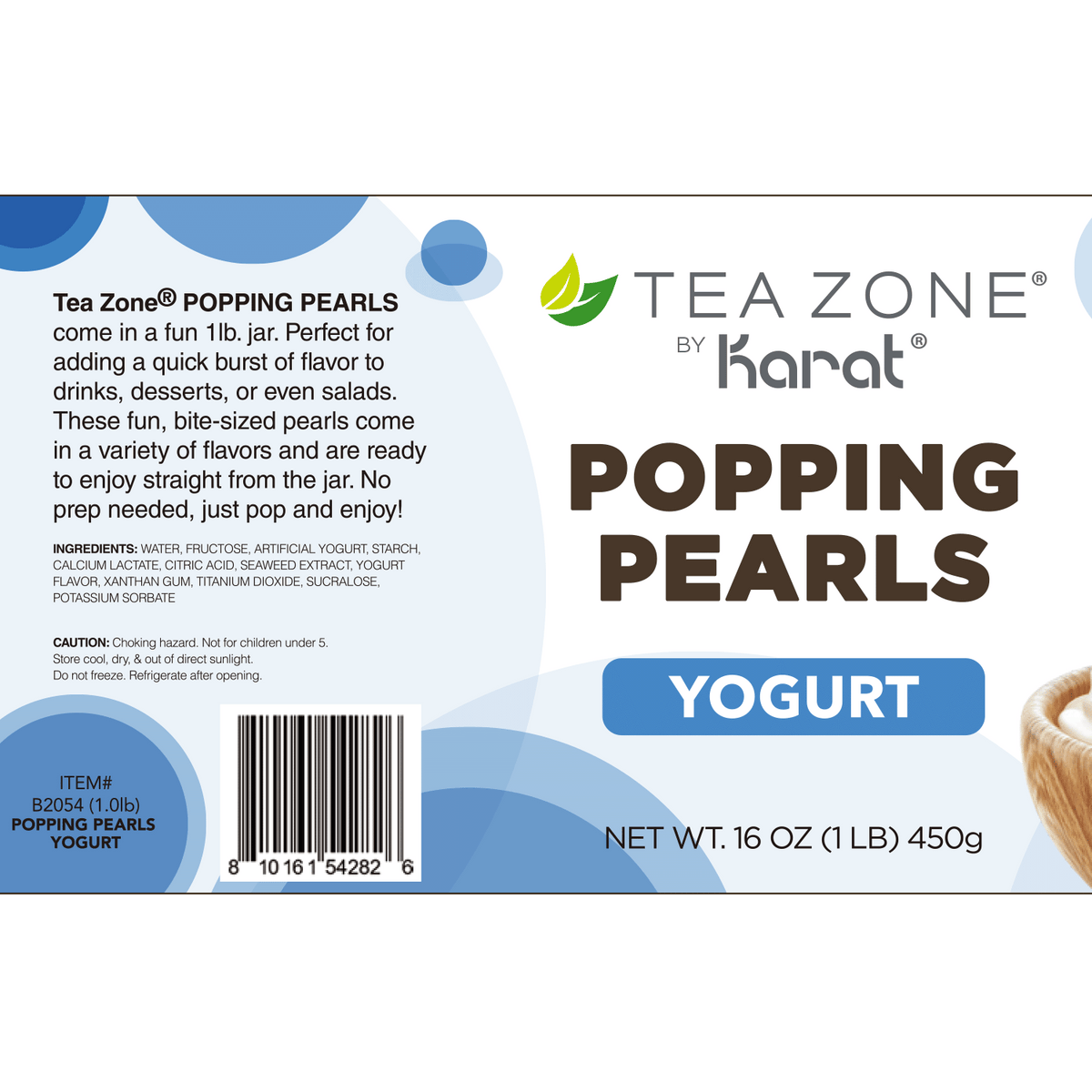 [12 Jars] Yogurt Popping Pearls (1 lb each)