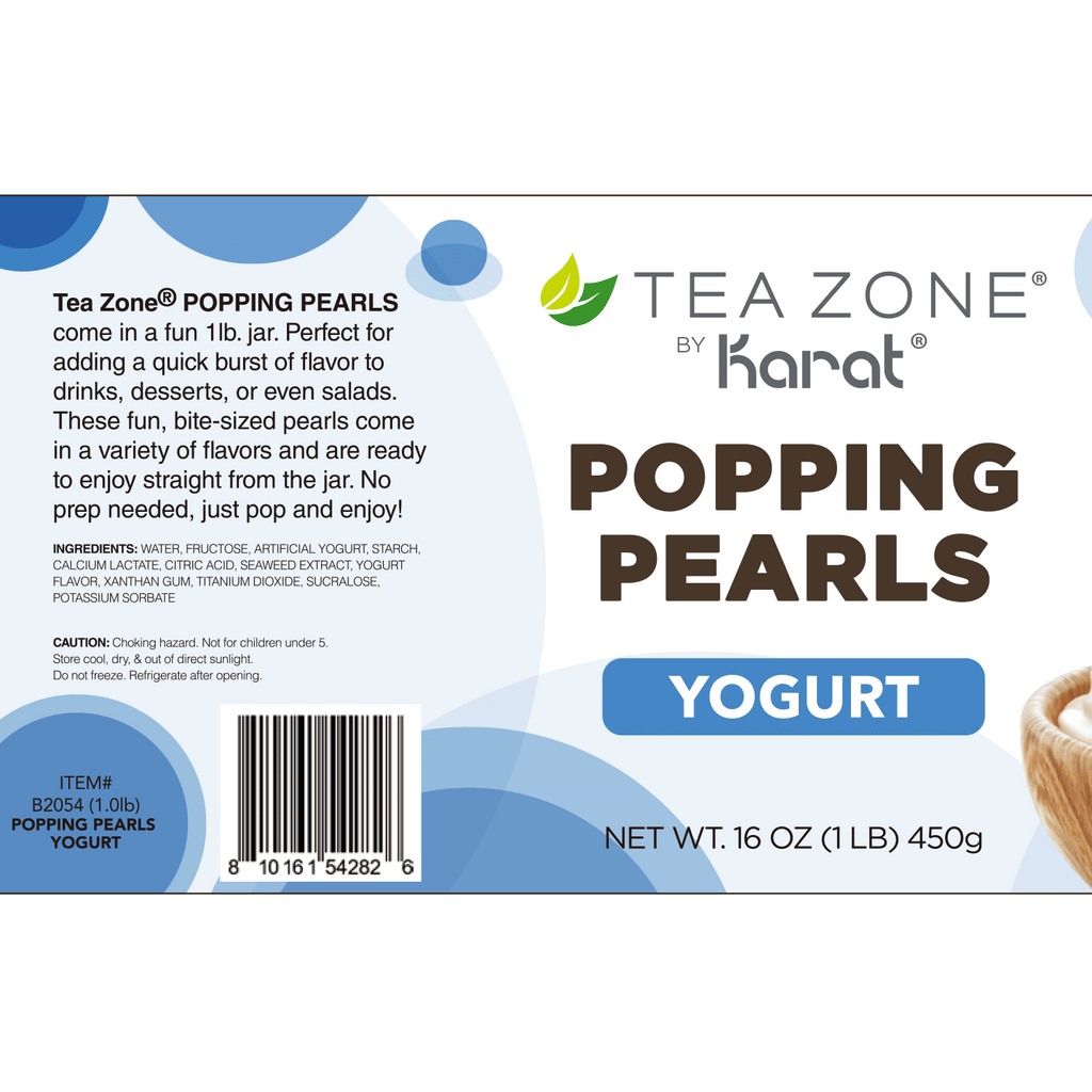 Yogurt Popping Pearls - Jar (1 lb)