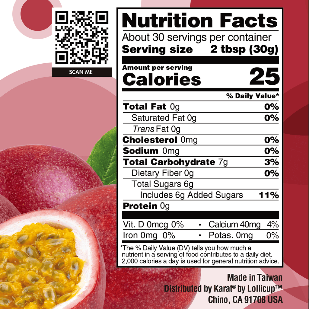 Passion Fruit Popping Pearls - Jar (2 lb)