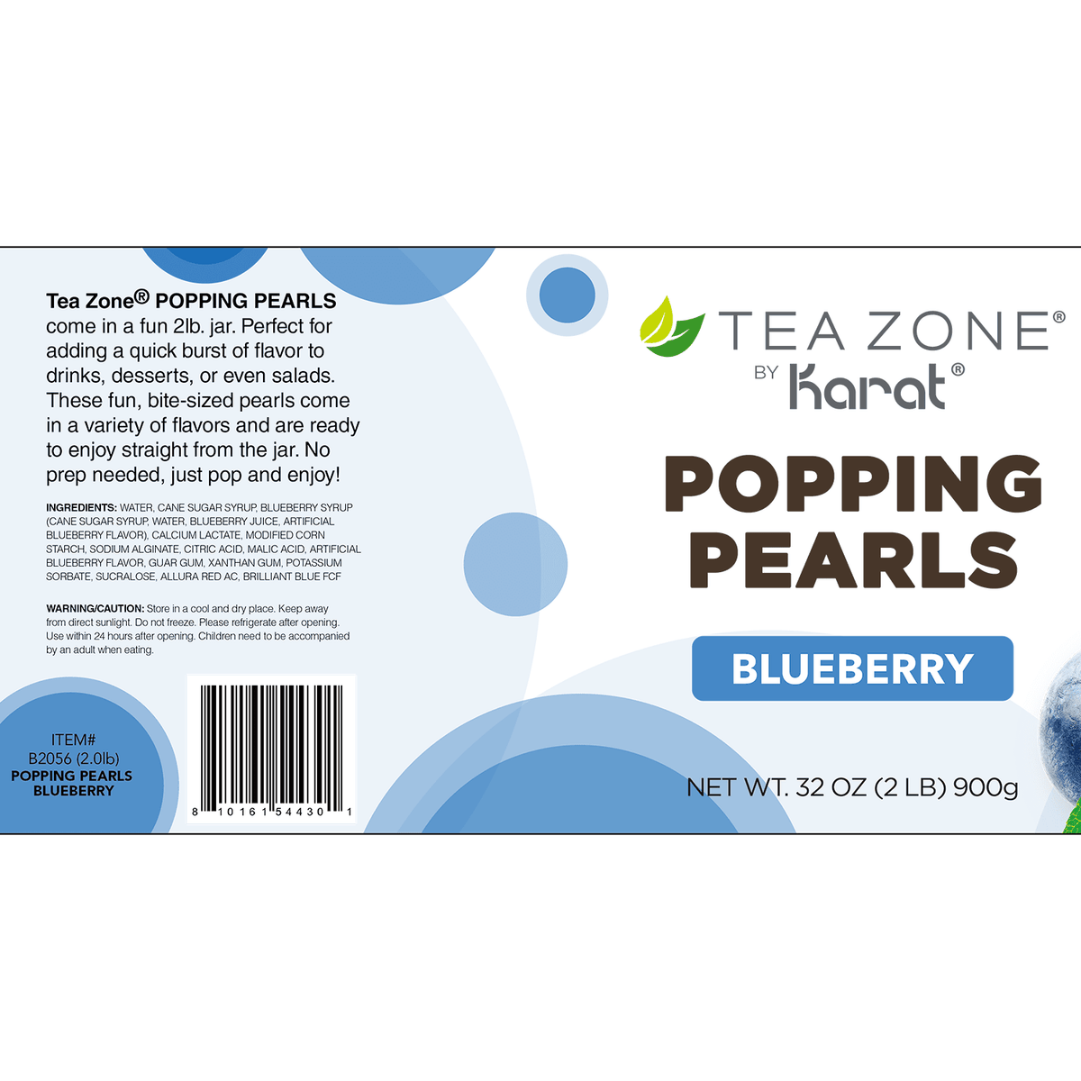 Blueberry Popping Pearls - Jar (2 lb)