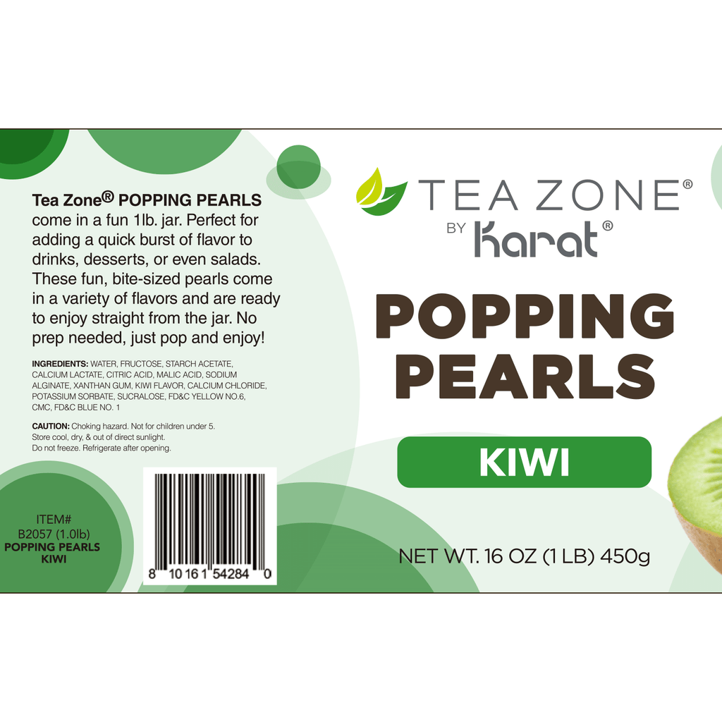 [12 Jars] Kiwi Popping Pearls (1 lb each)