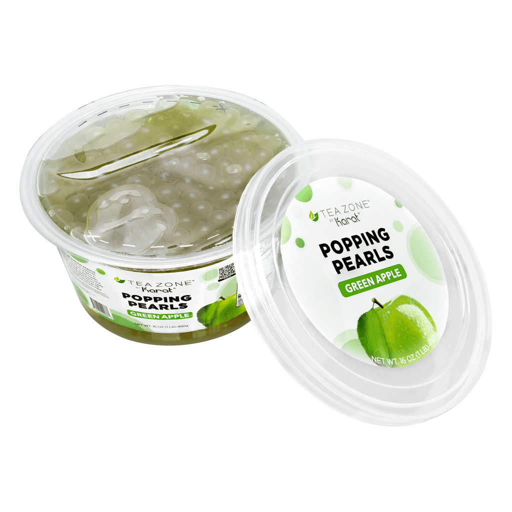 [12 Jars] Green Apple Popping Pearls (1 lb each)
