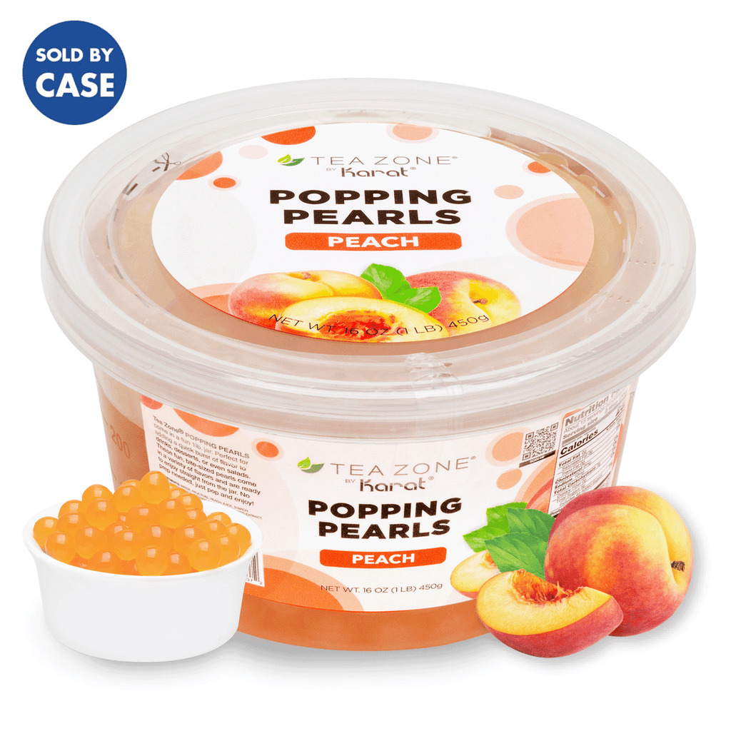 [12 Jars] Peach Popping Pearls (1 lb each)