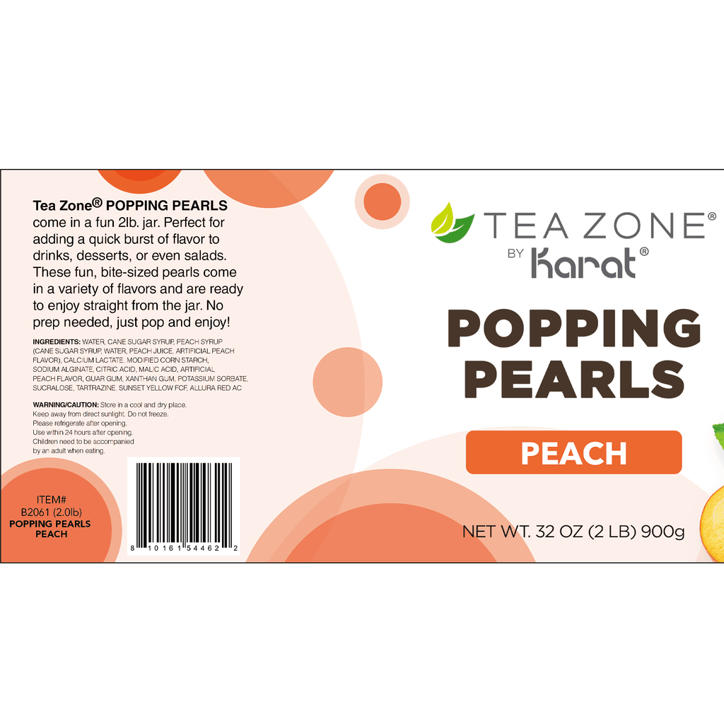 Peach Popping Pearls - Jar (2 lb)