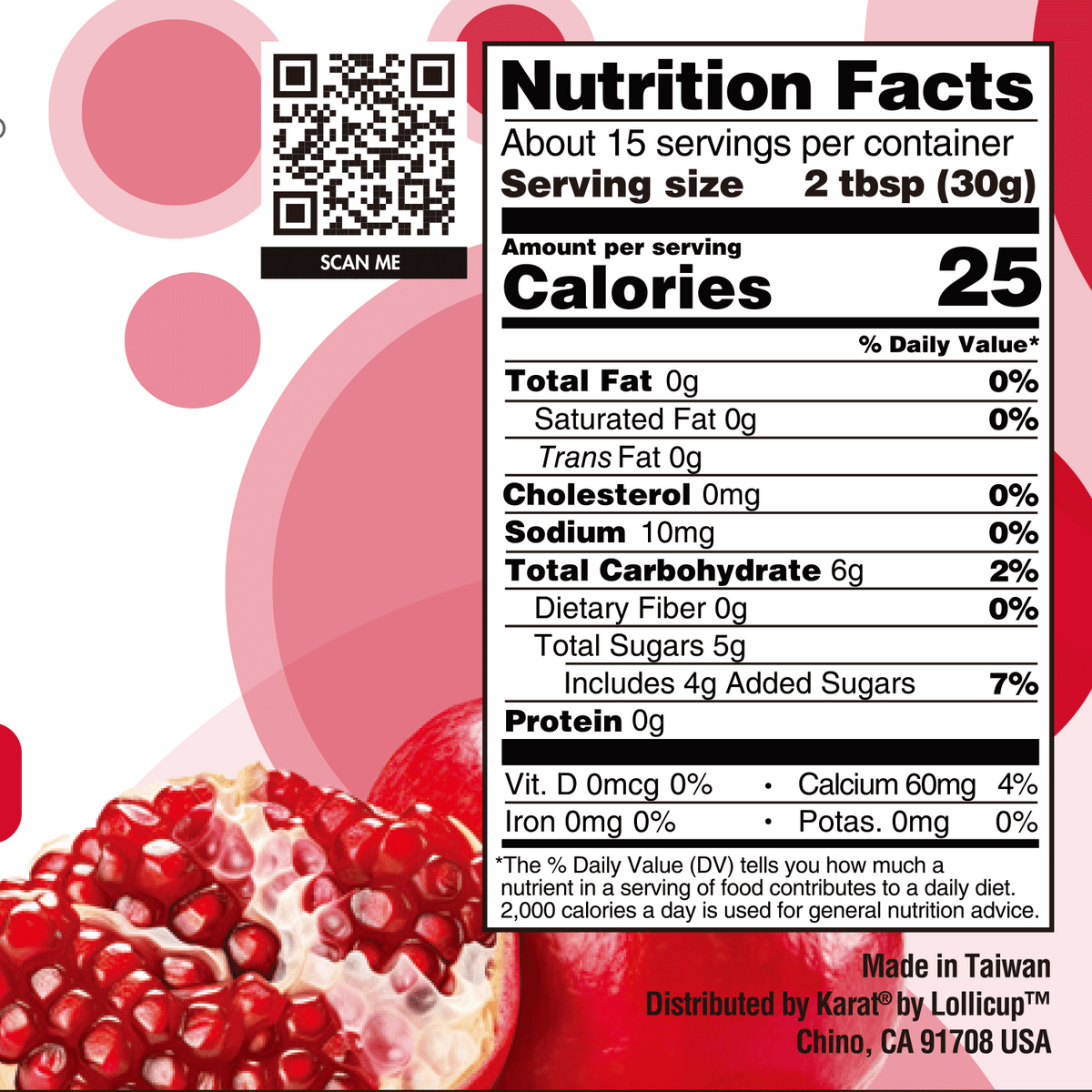 [12 Jars] Pomegranate Popping Pearls (1 lb each)