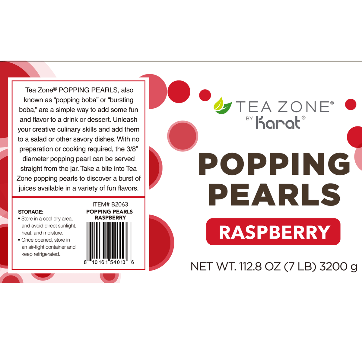 Raspberry Popping Pearls - Jar (7 lbs)