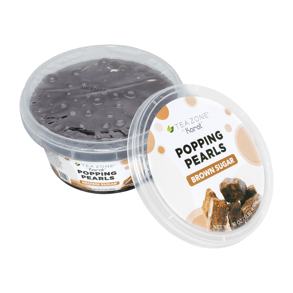 [12 Jars] Brown Sugar Popping Pearls (1 lb each)