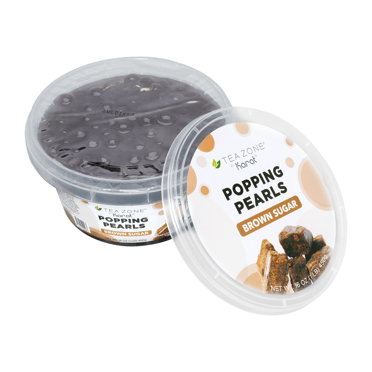 [12 Jars] Brown Sugar Popping Pearls (1 lb each)