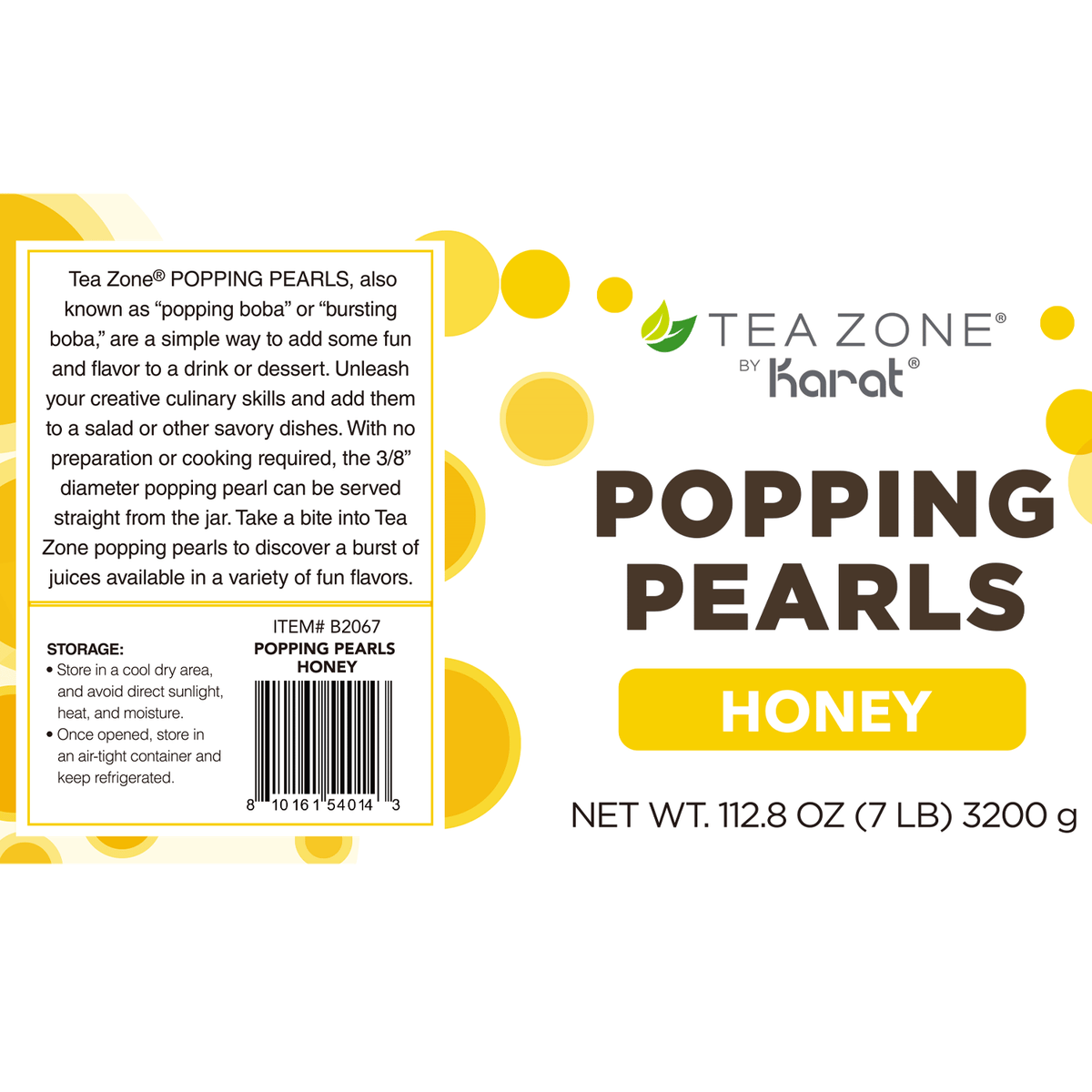 Honey Popping Pearls - Jar (7 lbs)