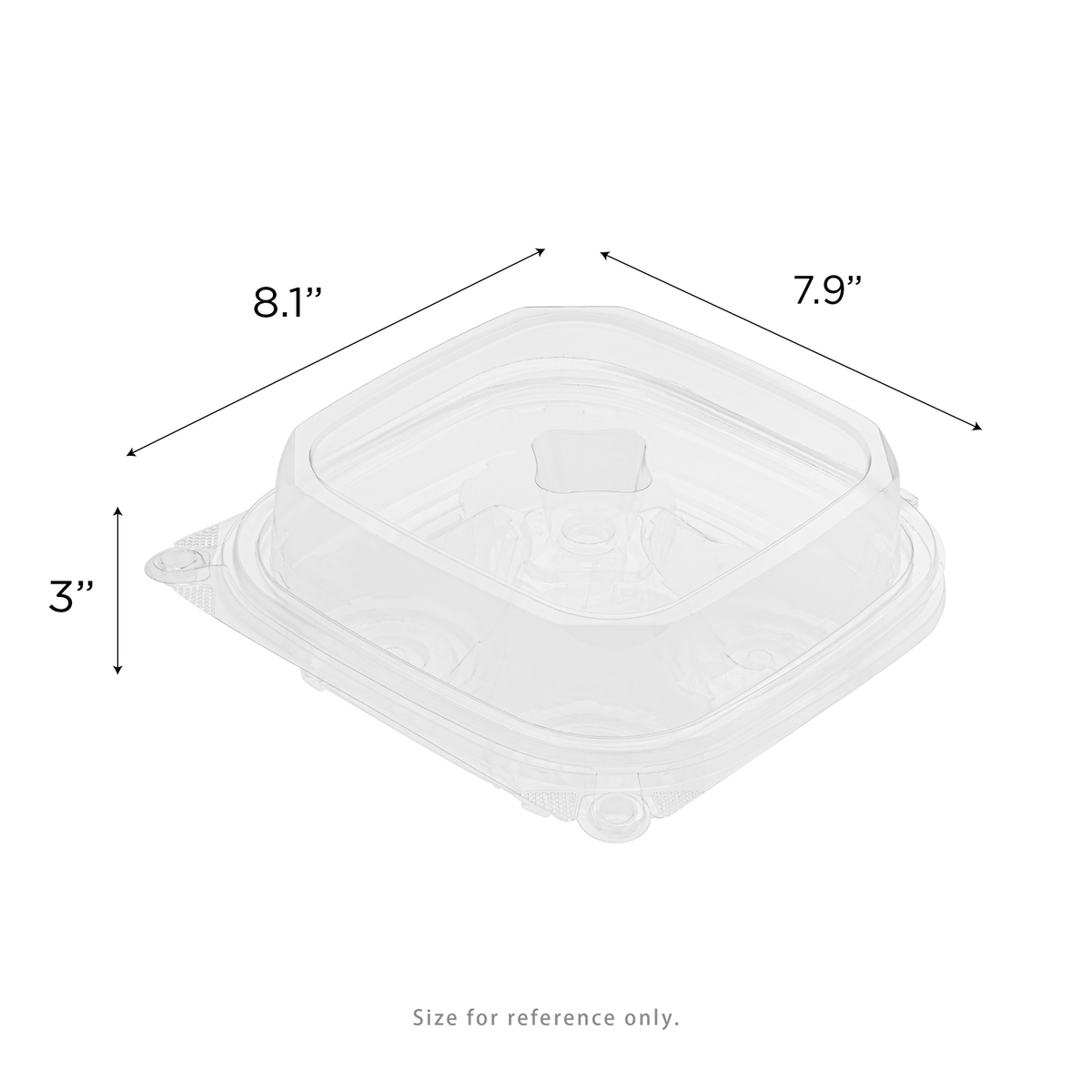 [150 ct] PET Tamper Resistant Muffin Container, 4-Compartment