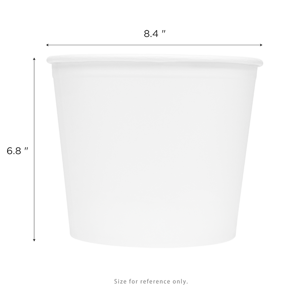 [150 pcs] 130 oz Paper Food Buckets